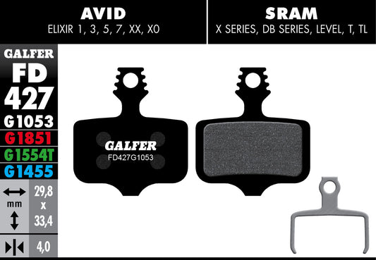 Galfer - Bike Standard Brake Pad Avid Elixir - Sram Xx