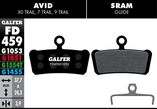 Galfer - Bike Standard Brake Pads Sram Guide / Avid Xo Trai