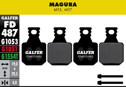 Galfer - Bike Standard Brake Pad Magura Mt5 - Mt7 4 Pads