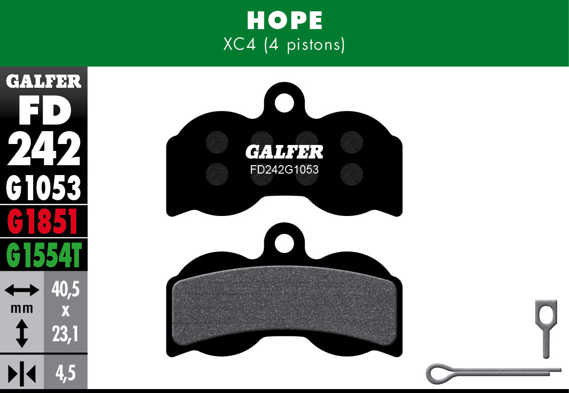 Galfer - Bike Standard Brake Pad Hope Xc4