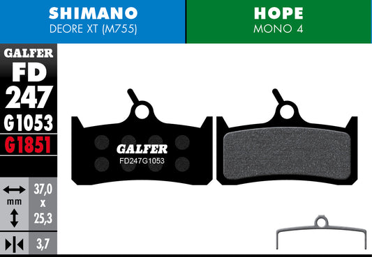 Galfer - Bike Standard Brake Pad Shimano Deore Xt Old