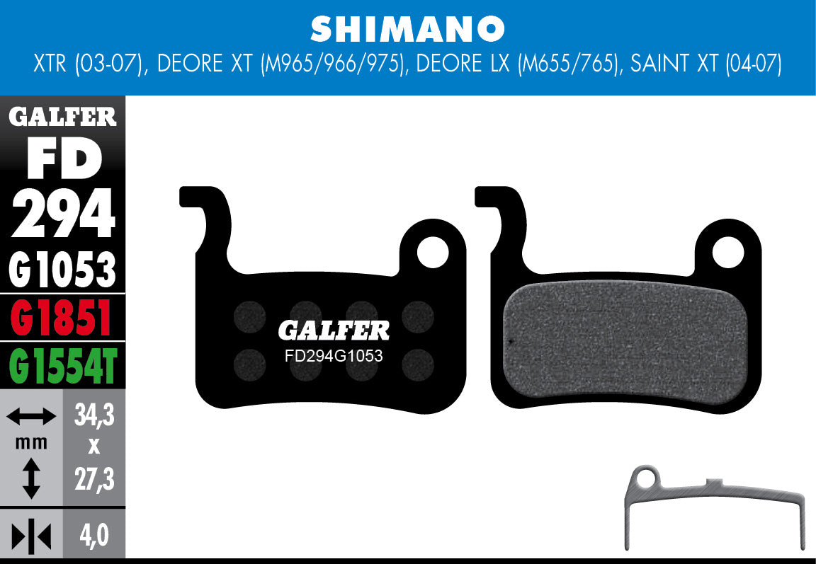 Galfer - Bike Standard Brake Pad Shimano Deore Xt - Lx