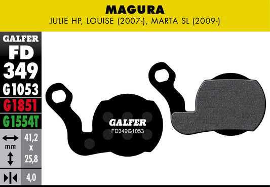 Galfer - Bike Standard Brake Pad Magura Julie Hp - Louise