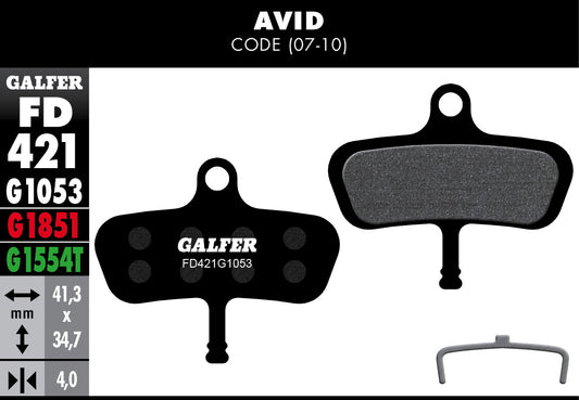 Galfer - Bike Standard Brake Pad Avid Code (07-10)