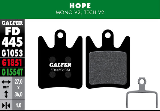 Galfer - Bike Standard Brake Pad Hope Mono V2 - Tech V2