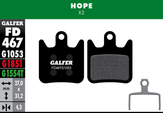 Galfer - Bike Standard Brake Pad Hope X2