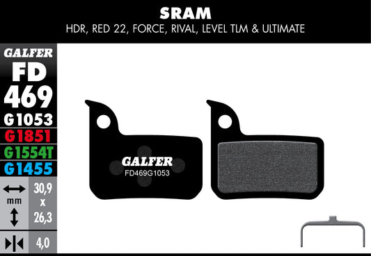 Galfer - Bike Standard Brake Pad Sram Red 22 - Level