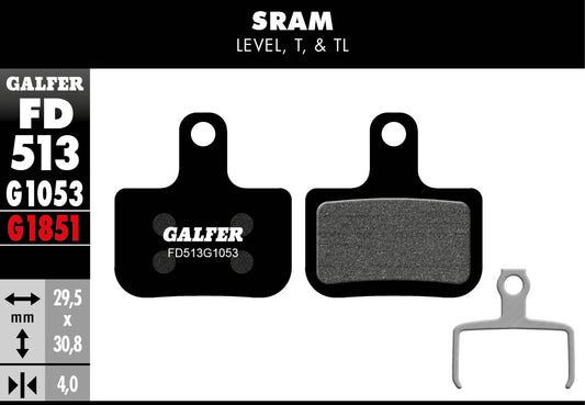 Galfer - Bike Standard Brake Pad Sram Level, T, Tl
