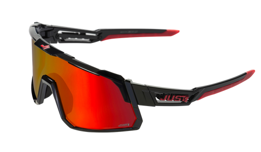 JUST1 SNIPER BLACK/RED with red mirror lens