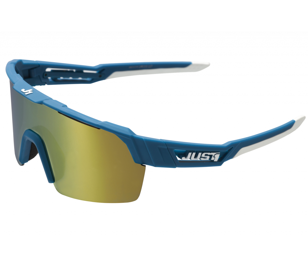 JUST1 SNIPER URBAN BLUE/WHITE with clear yellow lens