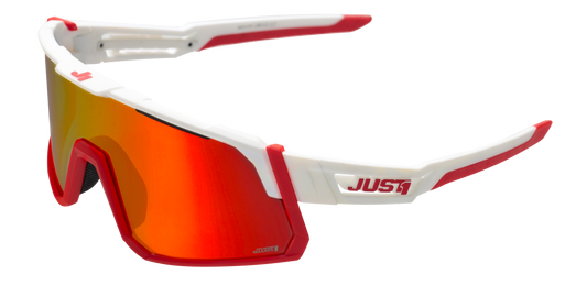 JUST1 SNIPER WHITE/RED with red mirror lens