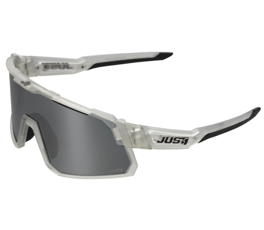 JUST1 SNIPER CLEAR GREY/BLACK with silver mirror lens